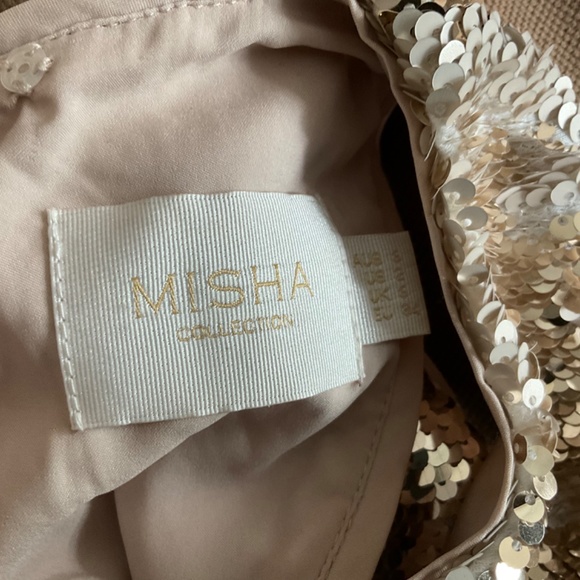 Misha Gold Sequin Dress - Picture 5 of 5